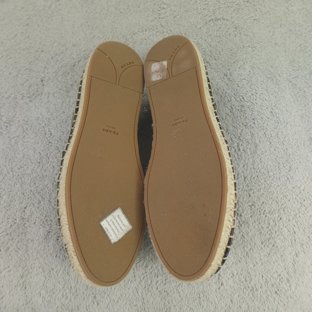 Prada Espadrilles Logo Quilted Matelasse Flats - Picture 3 of 16